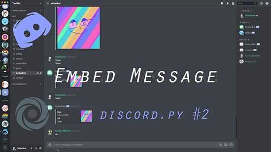 Отправка embed-сообщения в каналы Discord через API