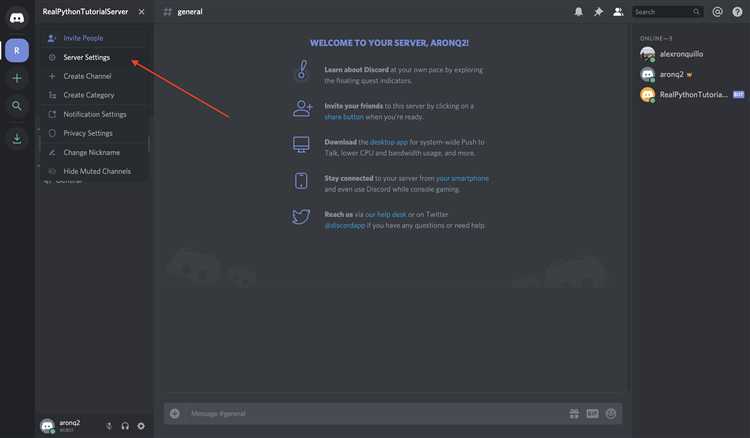 Написание базового кода бота с использованием discord.py