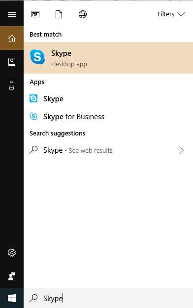 Отключение Skype через автозагрузку Windows 10