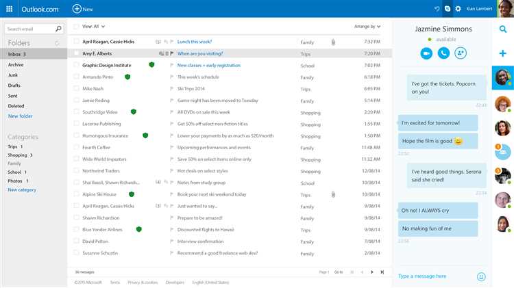 Настройка учетной записи Skype для работы в Outlook