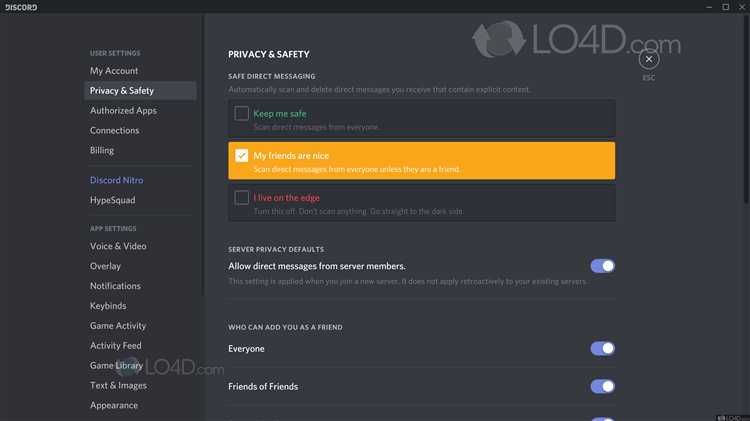Как включить отображение активности в настройках Discord