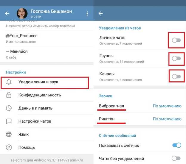 Как включить уведомления в telegram