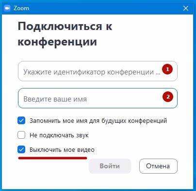 Вход в Zoom через электронную почту и пароль