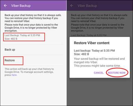 Как восстановить чат в viber