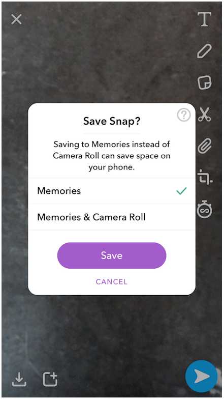 Использование функции восстановления через настройки Snapchat