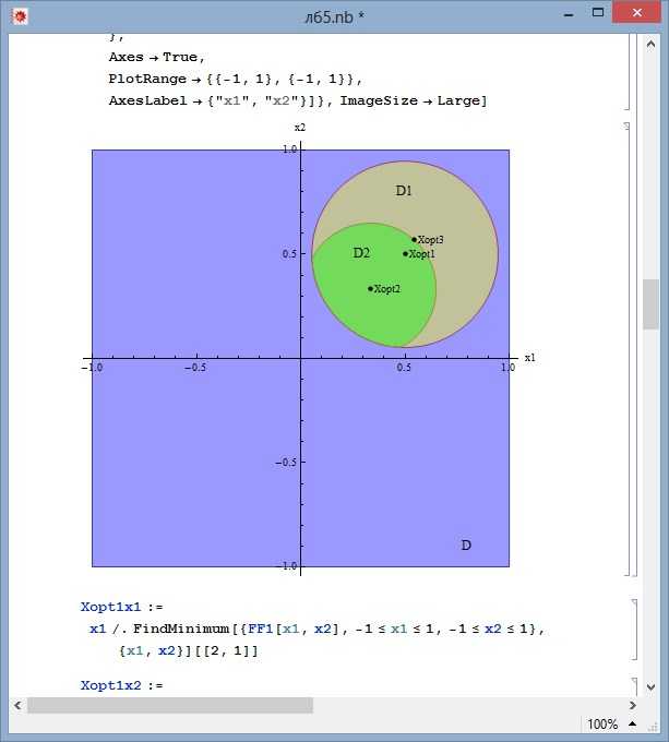 Ввод и форматирование кода в рабочем листе Mathematica
